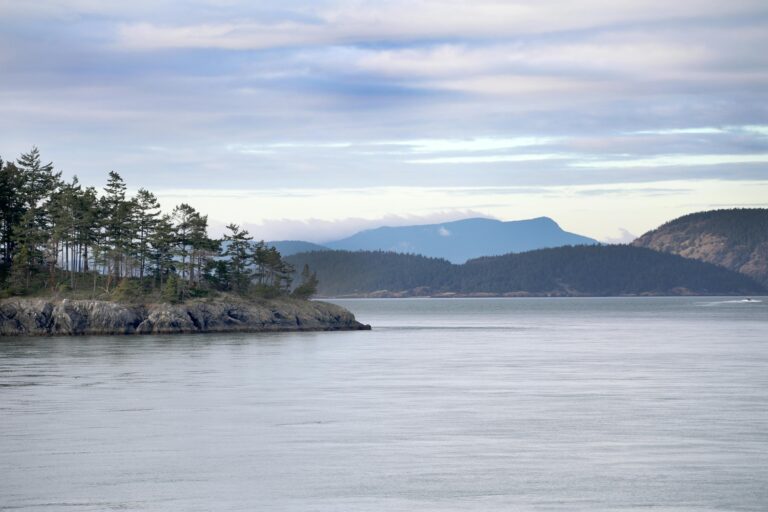 Ocean sound with islands and hills